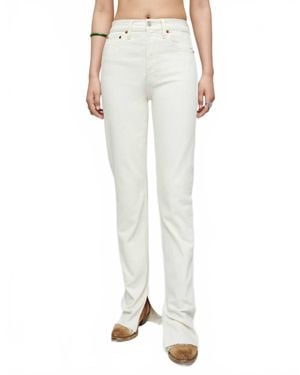 RE/DONE 70S High Rise Skinny Boot Jeans - White