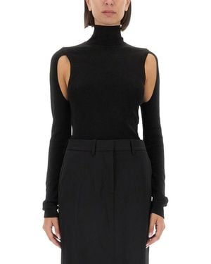 Helmut Lang High Neck Slim-Fit Top - Black