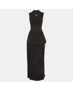 Chats by C.Dam Chats By C. Dam Knit And Organza Pietra Dress - Black