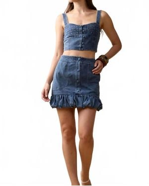 Aylaya Corfu Mini Skirt - Blue