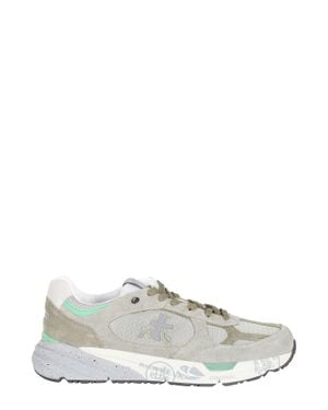 Premiata Mase Iconic Side Design Leather Sneakers - White
