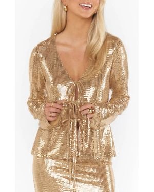Show Me Your Mumu Thrill Bow Top - Natural