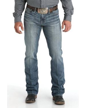 Cinch Ian Slim Fit Boot-Cut Mid-Rise Stone Wash Jean - Blue