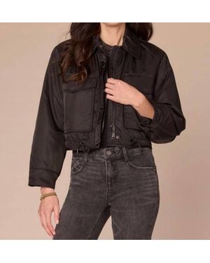 Democracy Cropped Reversible Jacket With Oversized Patch Pockets - Black