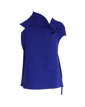 Roland Mouret Roland Mouret Asymmetric Stylized Top - Blue