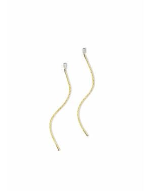 CADAR Light Drop Chain Earrings - White