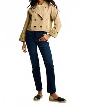 Lisa Todd Long Sleeve Trench Jacket - Blue