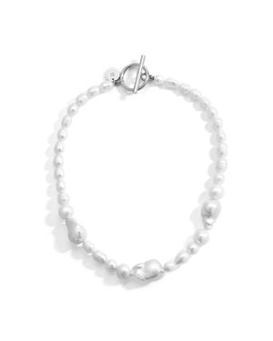 Eklexic Paloma Baroque Pearl Necklace - White
