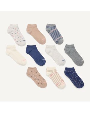 Nautica Low Cut Knit Socks, 10-Pack - Blue