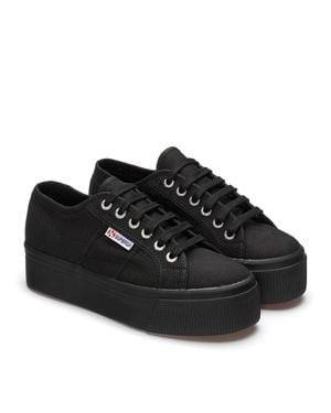 Superga 2790 Linea Up Down Sneakers Platform Shoes Zogg3654 - Black
