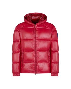 Save The Duck Luck Quilted Hooded Puffer Jacket - Red
