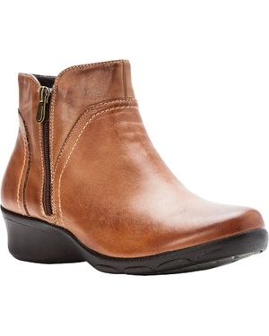 Propet Waverly Double Zipper Booties - Brown