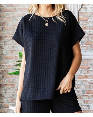 First Love Textured Top - Blue