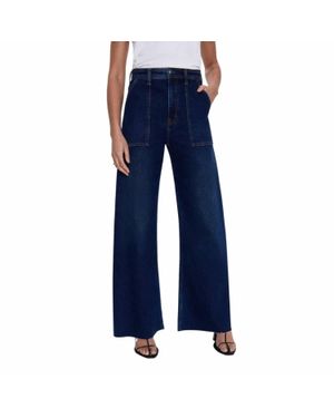 Pistola Penny High Rise Wide Leg Jean - Blue