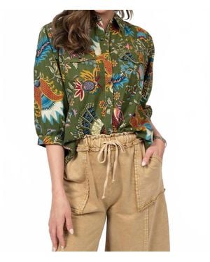Ivy Jane Snap Front Shirt - Green