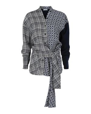 Ferragamo Dual Printed Shirt - Gray