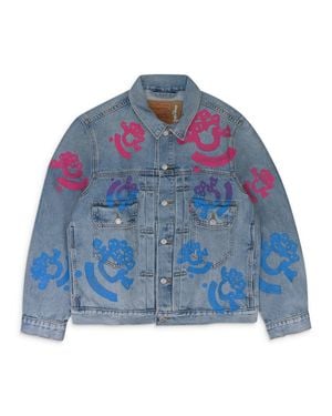 DENIM TEARS Light Bstroy Tears Type-2 Denim Jacket - Blue