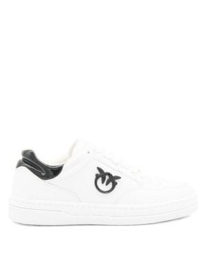 Pinko Leather Sneakers With Emblem - White
