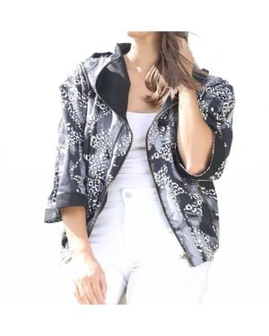 KikiSol Hatch Reversible Short Jacket With Zipper - Blue