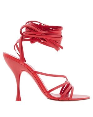 Ferragamo Ferragamo Victoria X5 Wrap Tie Sandals - Red