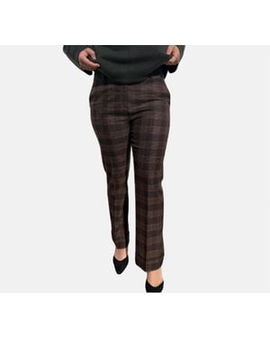 Via Masini 80 Plaid Pants - Black