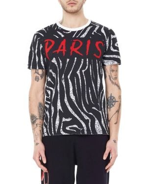 ELEVEN PARIS Knit Zebra Aop T-Shirt - Black