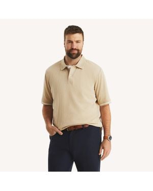 Nautica Big & Tall Classic Fit Seersucker Polo - Natural