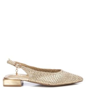 Xti Pointy Toe Flat Shoes - Natural