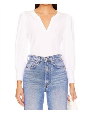 Nation Ltd Flora Peasant Tee - White