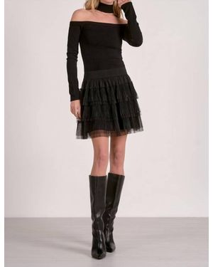Elan Abundant Goodness Choker Sweater - Black