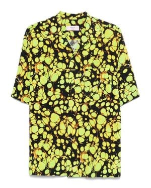 Martine Rose Bowling Shirt With Print - Yellow