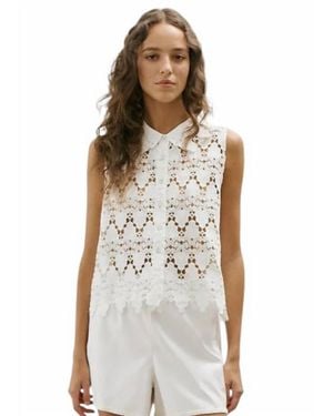 Melissa Nepton Violette Sleeveless Shirt - White