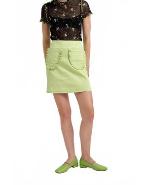 Eliza Faulkner Tate Mini Skirt - Green
