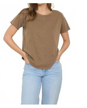 Blu Pepper Reilly Exposed Seam Knit Top - Blue