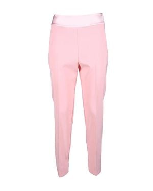 Aniye By Cropped Tailored Pants With Satin-Like Waistband - Pink
