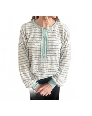 Lovely Melody Emily Stripe Top - Gray