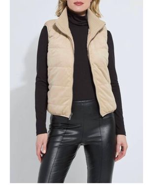 Lyssé Petra Reversible Puffer Sweater Vest - Black