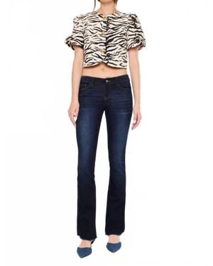Kancan Low Rise Bootcut Jeans - Blue
