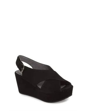 Chocolat Blu Wim Platform Wedge Sandal - Black