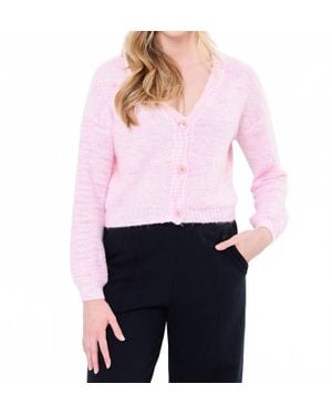 Lili Sidonio Textured Short Cardigan - White