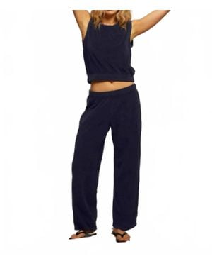 PERFECTWHITETEE Katie Loop Terry Pants - Blue