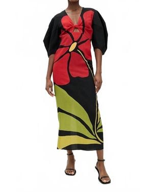 Cala De La Cruz Gaia Dress - Red