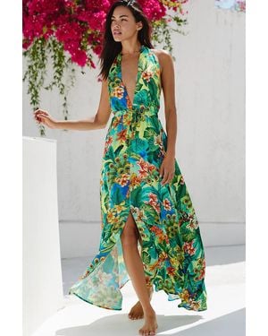 Luli Fama Convertible Maxi Dress - Green