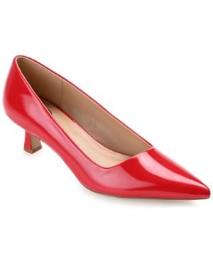 Journee Collection Apos;S Celica Medium And Wide Width Kitten Heel Pumps - Red