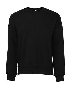 Bella Canvas Adult Fleece Drop Shoulder Sweatshirt - Black