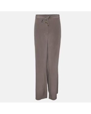 Marina Rinaldi Silk Wide Leg Trouser - Gray