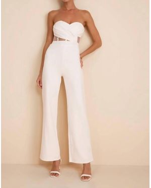 Lulus Surely Stunning Strapless Bustier Jumpsuit - Natural