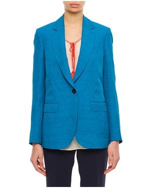 Alberto Biani Light Tailored Jacket With Single-Button Fastening - Blue