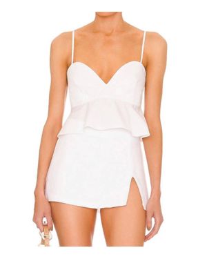 Matthew Bruch Sweet Heart Crop Top - White
