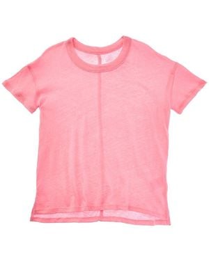 Chaser Brand Gauzy Boxy Hi Lo T-Shirt - Pink